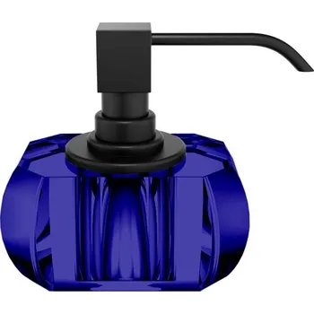 Dávkovač mýdla Decor Walther, Dávkovač mýdla Kristall s černou matnou pumpičkou tmavě modrý - Formadore