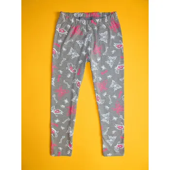 Dívčí legíny Arex, ČR Legíny dlouhé potisk 2 Barva: šedá+růžová, Velikost: 128