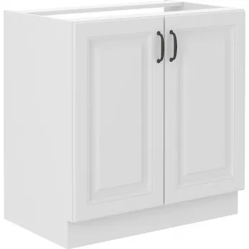 Stolarz-Lempert Kuchyňská skříňka Stilo WHWH - dolní 80 ZL 2F dřezová, bílá + bílá