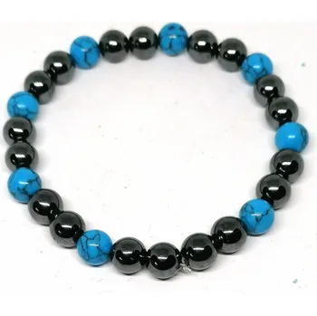 Náramek Pánský náramek z hematitu a tyrkenitu