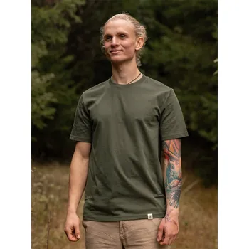 Pánské tričko Pánské tričko Bez potisku - zelené Khaki zelená L