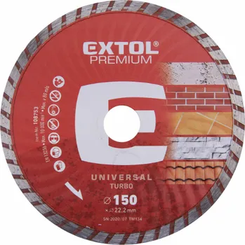 Řezný kotouč EXTOL PREMIUM EXTOL Kotouč diamantový řezný 150mm TURBO 108753