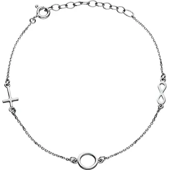 Náramek Zlaton 000140309247 bílé zlato 17-20 cm