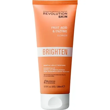 Pleťový peeling Revolution Skincare Brighten Fruit Acid and Enzyme Cleanser - Rozjasňující čisticí pleťový peeling 200 ml