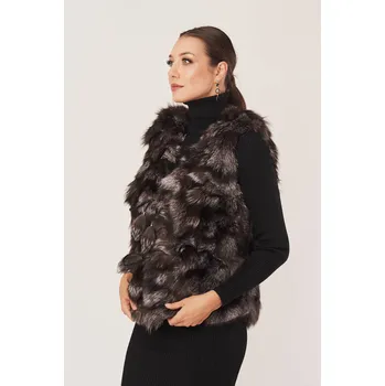 Dámská vesta Dámská kožešinová vesta – pravá kožešina z lišky (Indywidualny)