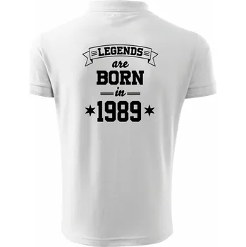 Pánská košile Legends are born in 1989 - Polokošile pánská Pique Polo 203 - 5XL ( Bílá )