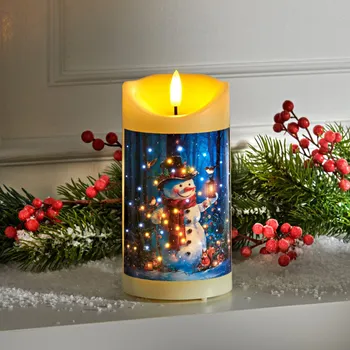 led svíčka 3Pagen LED svíčka Sněhulák