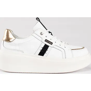 Dámské tenisky Kožené bílé sneakersy na platformě GD-XF-134W Velikost: 41