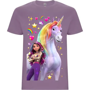 Dívčí oblečení Tričko Jednorožčí Akademie levandulové Barva: Levandulová, Velikost: 11/12 let - 146/152
