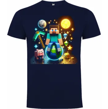 Chlapecké tričko Tričko Minecraft Spice Barva: Námořnická modrá/Navy, Velikost: 86/92 - 1 až 2 roky