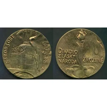 Medaile - 100 let Národního divadla Praha.