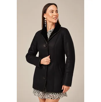 Dámský kabát Dámský černý kabátek (XXXL - 48)
