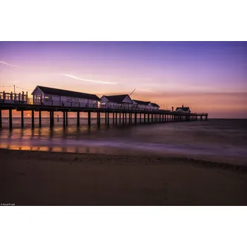 Obraz Plakát Molo při východu slunce bez rámu 30 x 20 cm