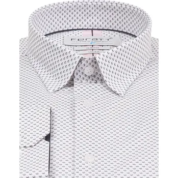 Pánská košile FERATT Pánská košile ELIO SLIM bílá (šedá) Velikost: XXL