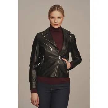 Moto bunda Dámská kožená bunda křivák (XL - 42)