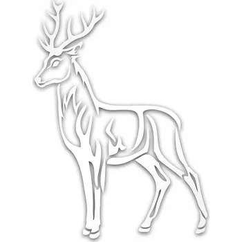 Samolepicí dekorace na vozidlo REFLEXNÍ NÁLEPKA NA AUTO JELEN, BÝK STŘÍBRNÁ