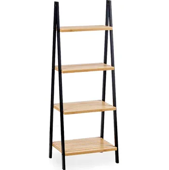 Příbor Berilo Regál BAMBOO GLOW, 40 x 30 x 109 cm, černý