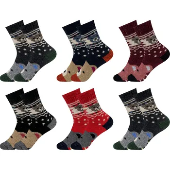 PESAIL Dětské termoponožky TeddyBear QW04 6 páry Velikost: 26-29