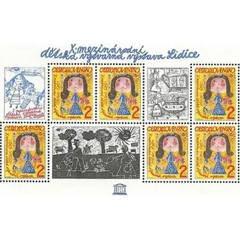 Sběratelství X. mezinárodní dětská výtvarná výstava Lidice - čistý - aršík - č. A2538