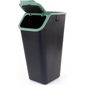 Odpadkový koš PRACTIC Odpadkový koš na tříděný odpad, 35 l, zelené víko