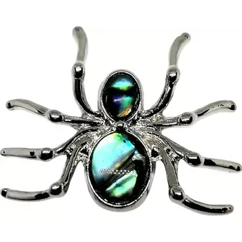 Brož Pavouček brož s mušlí Paua