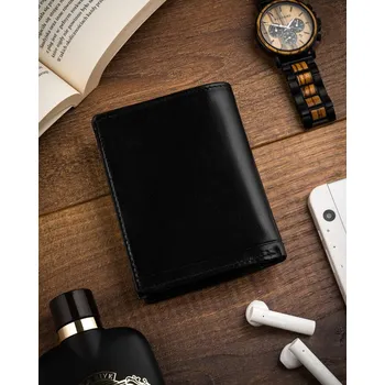 Peněženka Velká kožená pánská peněženka bez zapínání