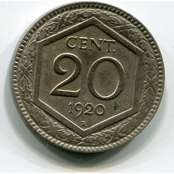 ITÁLIE. 20 centesimi 1920. KM-58.