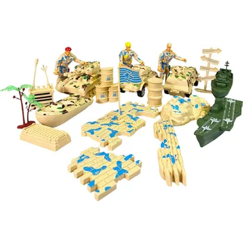 Vojenská sada s auty, tankem a doplňky