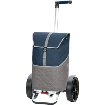 Nákupní taška na kolečkách Andersen Tura Shopper Lasse modrá, ložisková kolečka