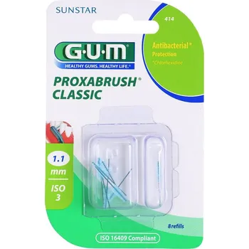 Zubní kartáček G.U.M Proxabrush Classic náhradní mezizubní kartáčky v blistru 1,1 mm 8 ks