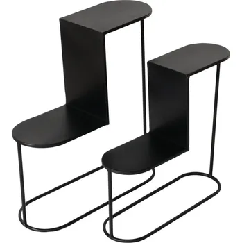 Stojan na květiny Boltze Stojany na květináče PLUTO, 2 kusy, výška 45-55 cm, černá barva