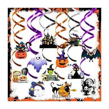 Party dekorace Halloweenské spirálové dekorace