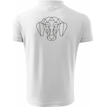 Pánská košile Jezevčík - Geometrie - Polokošile pánská Pique Polo 203 - 4XL ( Bílá )