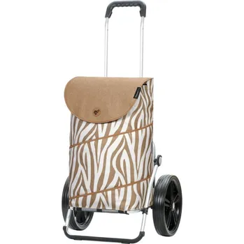 Nákupní taška Taška na kolečkách Andersen Royal Shopper Tyra zebra, ložisková kolečka 29cm