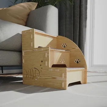 Schody a rampa pro psa Dřevěné schody pro psy a kočky | Schůdky pro zvířátka