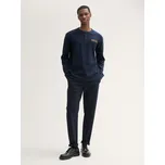 TOM TAILOR® PÁNSKÉ HENLEY TRIKO S VAFLOVOU STRUKTUROU - NAVY