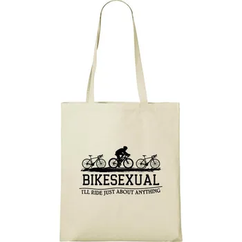 Nákupní taška DOBRÝ TRIKO Bavlněná taška s potiskem Bikesexual Barva: Natural
