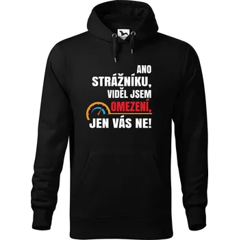 Pánská mikina DOBRÝ TRIKO Pánská mikina s potiskem Omezení Velikost pánské mikiny: 4XL, Barva: Černá