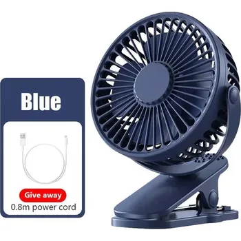 Vzduchotechnika Usb nabíjecí stolní ventilátor s klipem | mini ventilátor, přenosný větrák - Námořnická modř