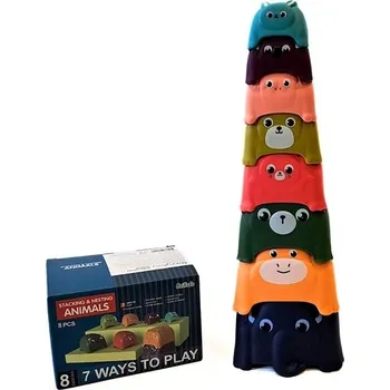 Hračka pro nejmenší Skládací kelímky se zvířátky BV0318