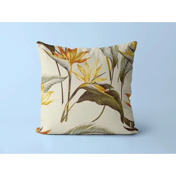 Dekorativní polštářek Aaryans Bavlněný dekorační polštářek Linette žlutý 40 x 40 cm