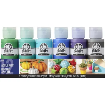 Speciální výtvarná barva FolkArt - sada akrylových barev Festival 12 x 59 ml