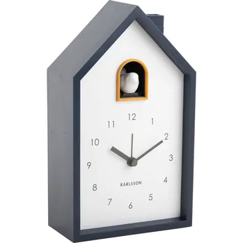 Hodiny Karlsson Kukačkové hodiny CUCKOO, 12 x 20 x 6 cm, tmavě modrá barva