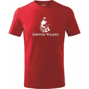Chlapecké tričko Johnnie Walked - Tričko dětské bavlněné - 146 cm/10 let ( Červená )
