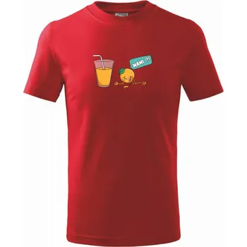 Chlapecké tričko Pomeranč juice - Tričko dětské bavlněné - 134 cm/8 let ( Červená )
