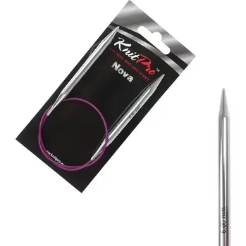 Jehlice KnitPro Nova kruhové kovové fixní jehlice 6mm 40cm (KnitPro Nova kruhové kovové jehlice 6mm 40cm)