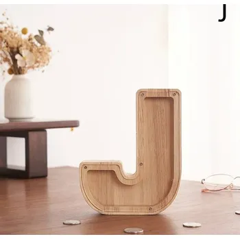 Pokladnička Dřevěná abecední pokladnička pro děti | Dětská dekorace, Pokladnička - J