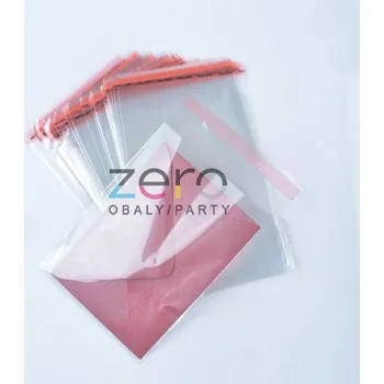 Obalový materiál Sáček LDPE 35,5x45+4 cm (35 µm) s lepicí lištou a perforací - transp.