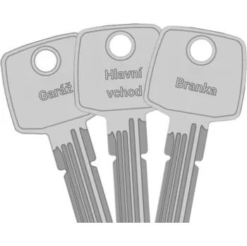 Rozlišovač klíče Abus Označení klíče gravírováním