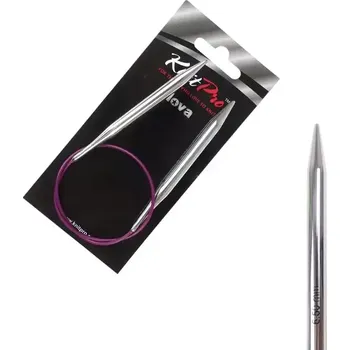 Jehlice KnitPro Nova kruhové kovové fixní jehlice 6,5mm 40cm (KnitPro Nova kruhové kovové jehlice 6,5mm 40cm)